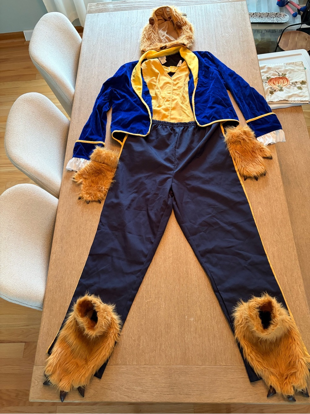 Blue & Yellow Beast Costume Adult